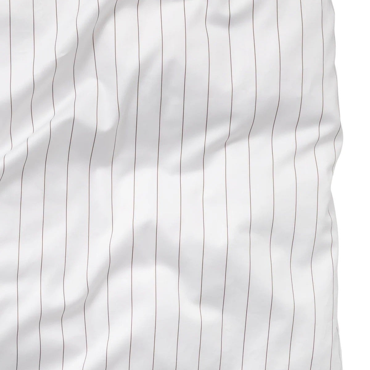 Abate Sengetøy Pinstripe Gråbrun