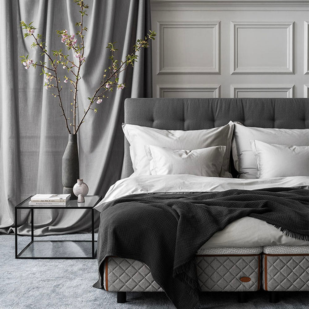 DUX Superior Sateen plain sengetøy hvit